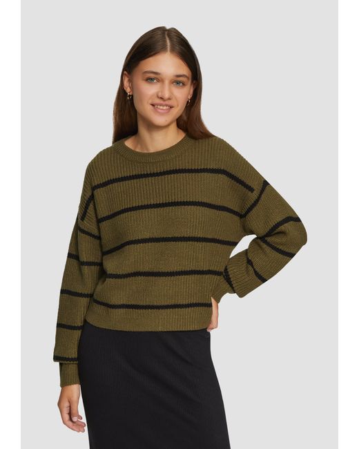 QS Green Strickpullover mit Ringeln