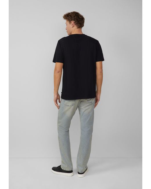 QS T-Shirt mit kleinem Frontprint in Gray für Herren