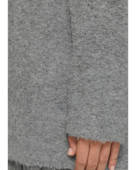 QS Gray Longpullover aus Bouclé - Strick