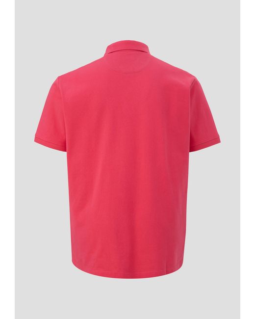 S.oliver Poloshirt mit kleinem Label-Print in Red für Herren