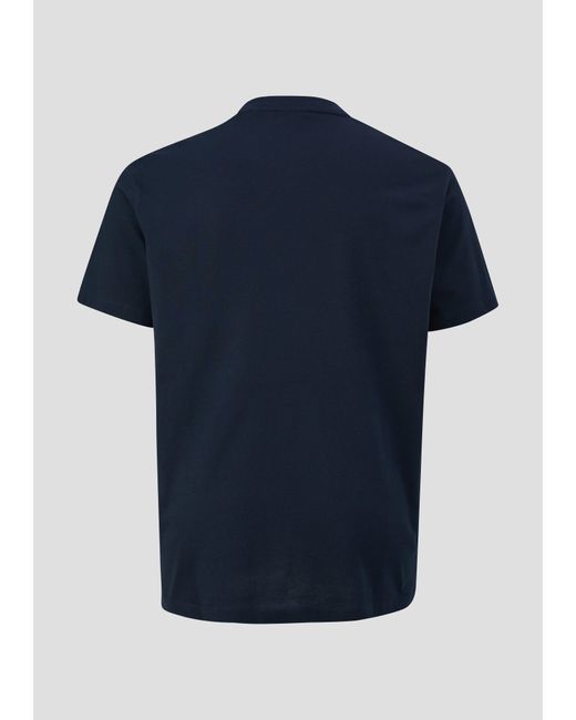 S.oliver T-Shirt aus Baumwolle mit floralem Artwork in Blue für Herren