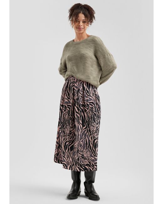 QS Green Strickpullover mit Strukturmuster