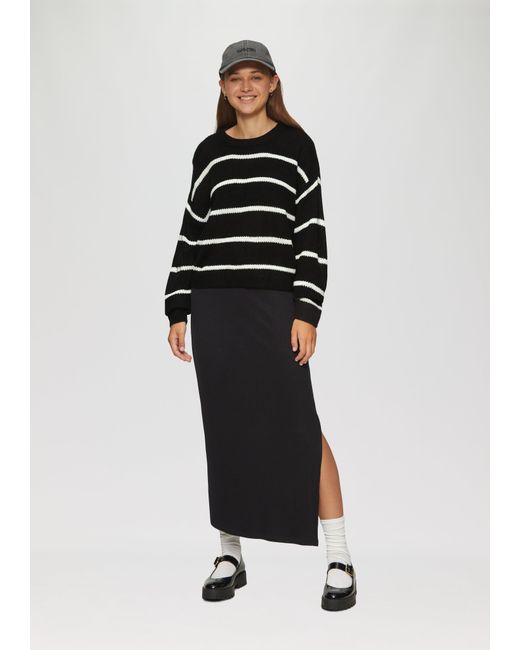 QS Black Strickpullover mit Ringeln