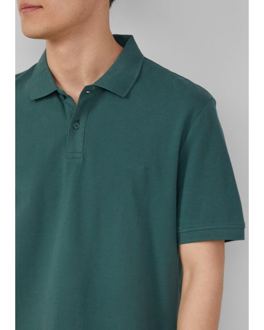 S.oliver Poloshirt aus Baumwollpiqué in Green für Herren