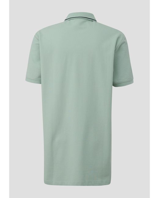 S.oliver Poloshirt aus Baumwolle mit Frontprint in Green für Herren