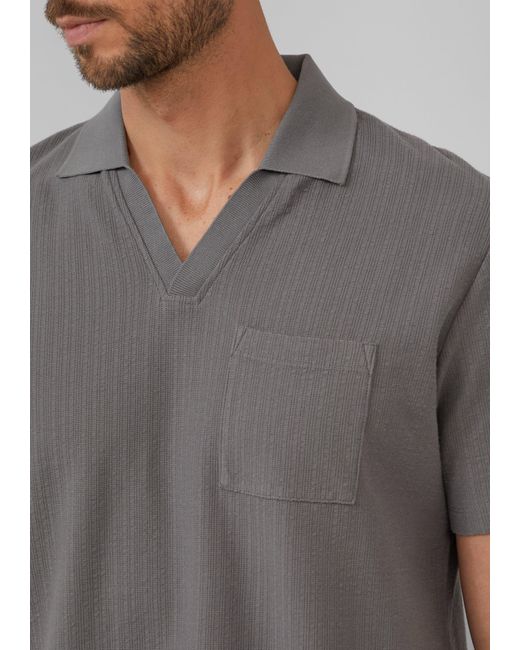 S.oliver Poloshirt aus Struktur-Jersey mit Brusttasche in Gray für Herren