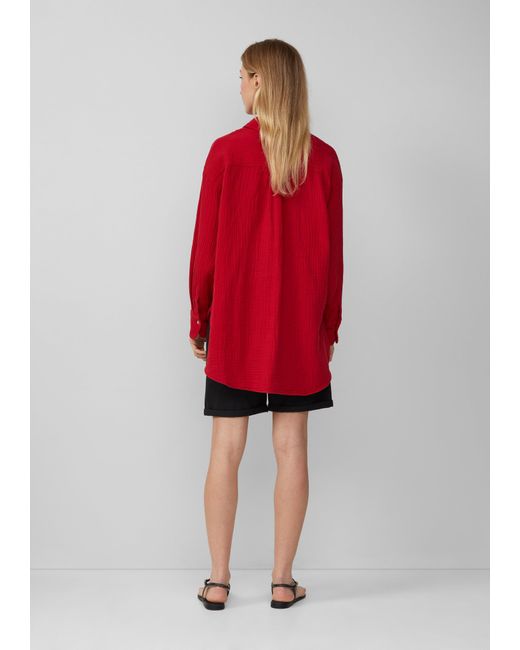 S.oliver Red Oversized Bluse aus Musselin