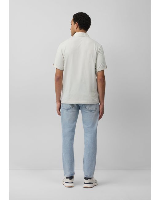 S.oliver Jersey-Poloshirt mit Ärmel-Detail in White für Herren