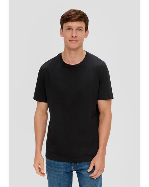 S.oliver T-Shirt aus Baumwolle im 2er-Pack in Black für Herren