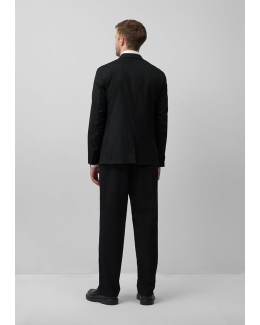 S.oliver S.O NOW: Anzughose aus Stretch-Material mit Wide Leg in White für Herren