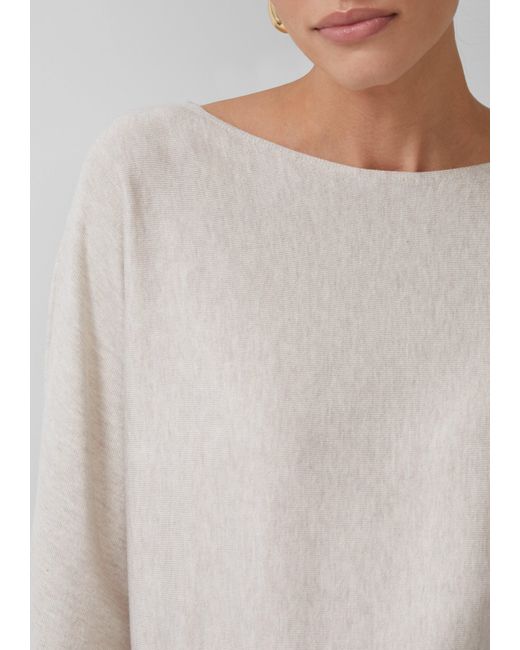 S.oliver Gray Strickpullover mit Strukturmuster am Saum