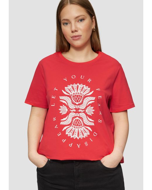 QS Red Baumwollshirt mit Fronprint