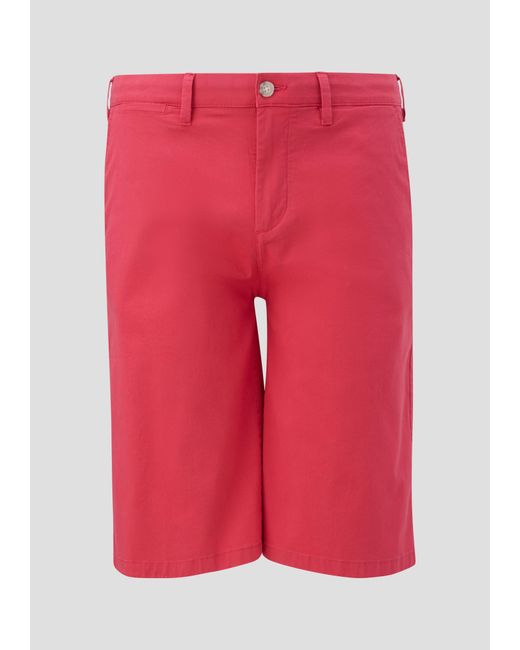 S.oliver Bermuda-Hose mit Gürtelschlaufen in Pink für Herren