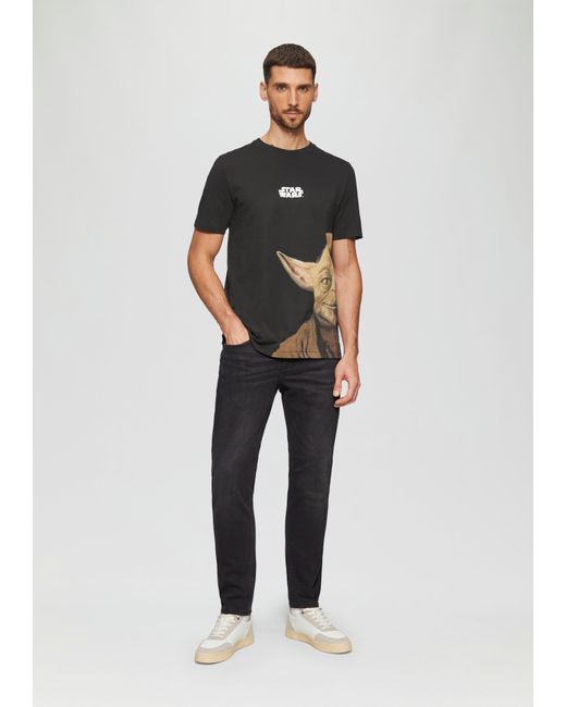 S.oliver T-Shirt mit Star WarsTM Print in Black für Herren