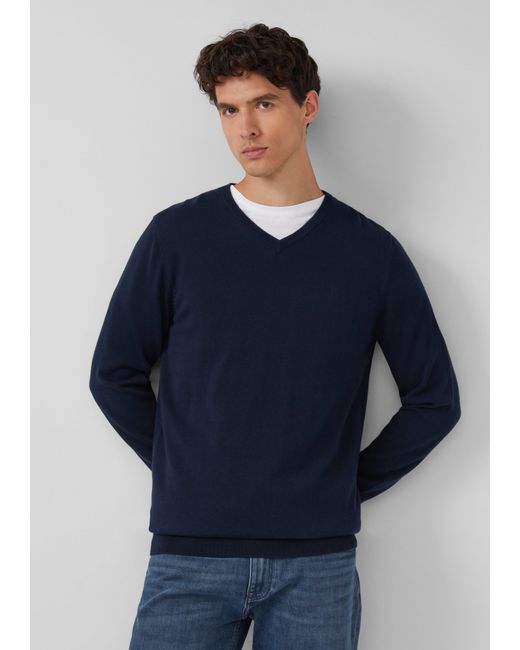 S.oliver Strickpullover mit Logo-Stickerei in Blue für Herren