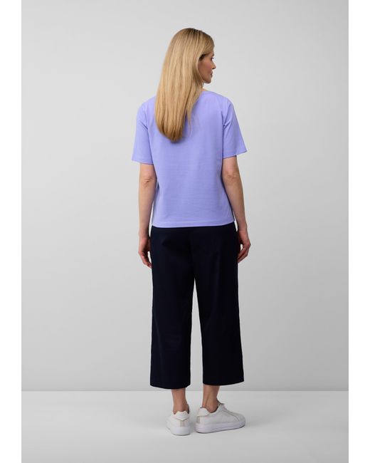 S.oliver Purple T-Shirt im Relaxed Fit mit Pailletten