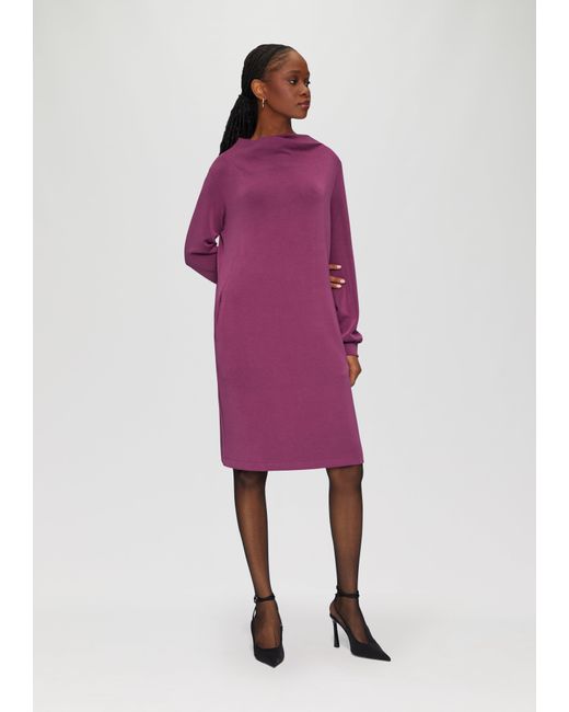 S.oliver Purple Sweat-Kleid mit gelegtem Kragen