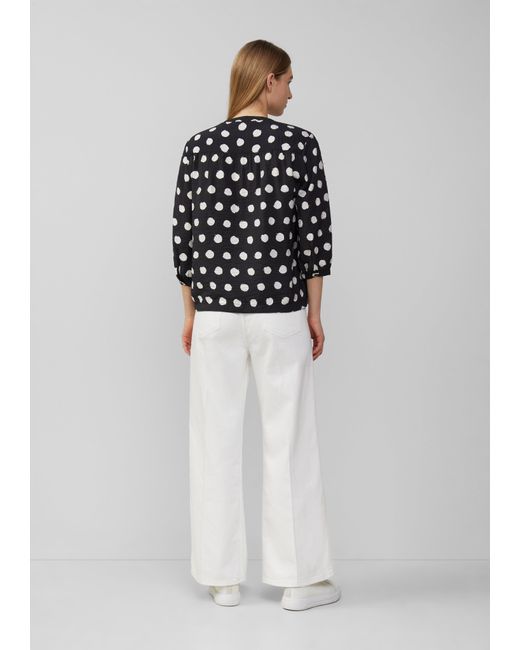 S.oliver Gray Strukturierte Bluse aus Viskosemix