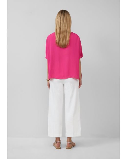 S.oliver Pink Chiffonshirt im Loose Fit mit Jerseyfutter