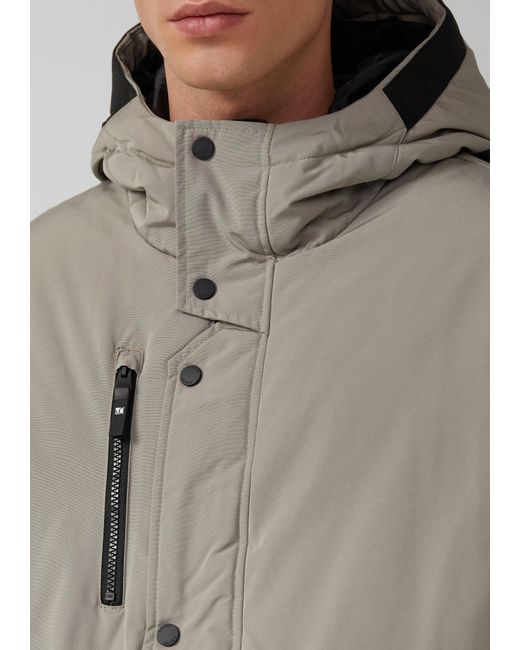 S.oliver Wasserabweisender Parka mit Kapuze und sportiven Details in Gray für Herren