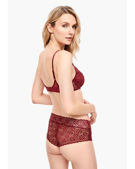 S.oliver Push-Up BH aus Spitze in Rot | Lyst DE