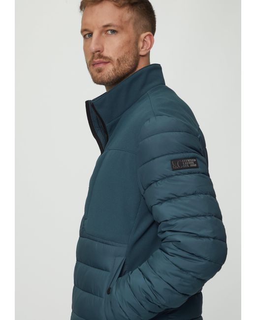 S.oliver Leichte Steppjacke im Materialmix mit Kontrast-Details in Blue für Herren