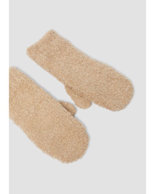 S.oliver Natural Fäustlinge aus Bouclé-Strick