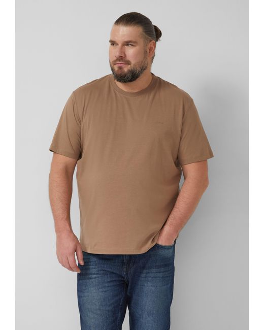 S.oliver Baumwoll-T-Shirt mit Logo-Print in Blue für Herren