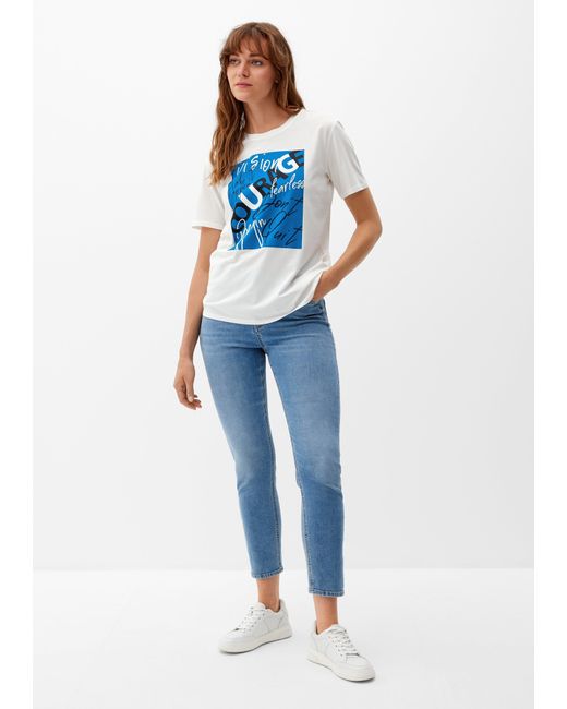 S.oliver Printshirt im Loose Fit in Blau | Lyst DE