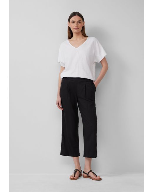 S.oliver White Culotte aus Leinenmix im Relaxed Fit