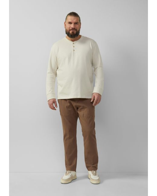 S.oliver Chinohose im Relaxed Fit aus Baumwollstretch in White für Herren