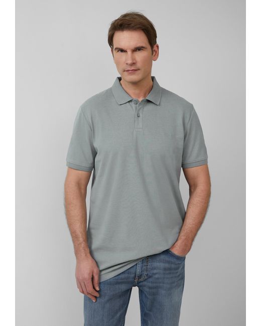 S.oliver Poloshirt aus Baumwollpiqué in Gray für Herren
