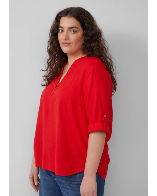 S.oliver Red Leinenmix-Bluse mit Turn-up