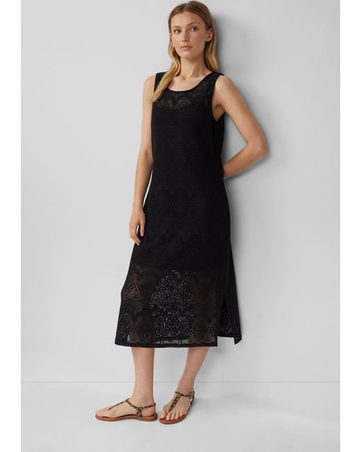 S.oliver Black Slim-Fit-Kleid aus Häkelspitze mit Jerseyfutter