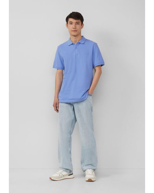 S.oliver Poloshirt aus Baumwollpiqué in Blue für Herren