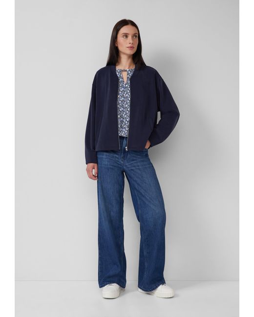 S.oliver Blue T-Shirt mit All-over-Print und Elastikbündchen