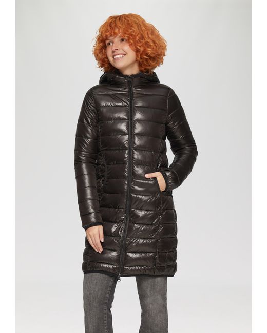 QS Black Leichter Steppmantel mit Kapuze