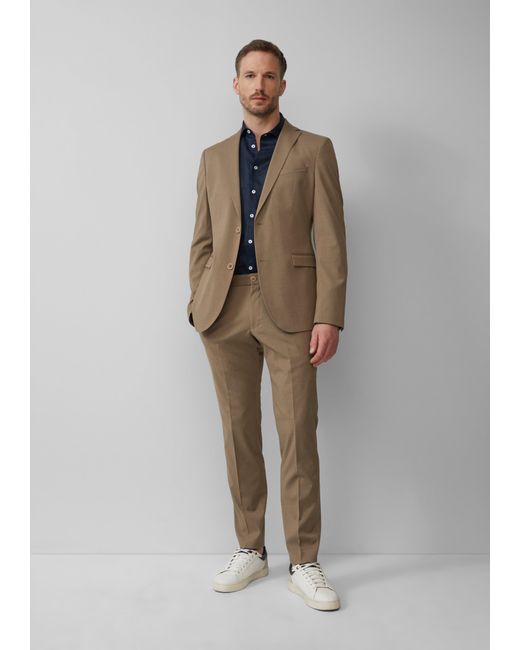 S.oliver Tailored Fit: Langarmhemd aus Leinen mit elegantem Glanz in Blue für Herren