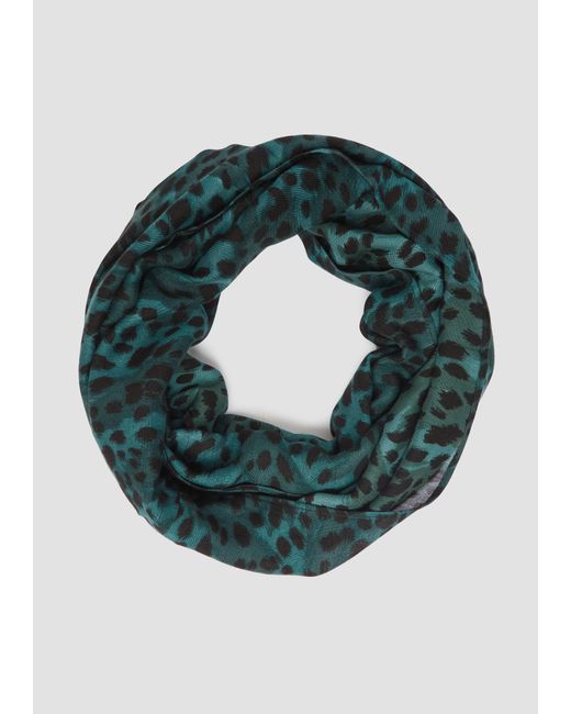 S.oliver Green Snood mit Leo-Print