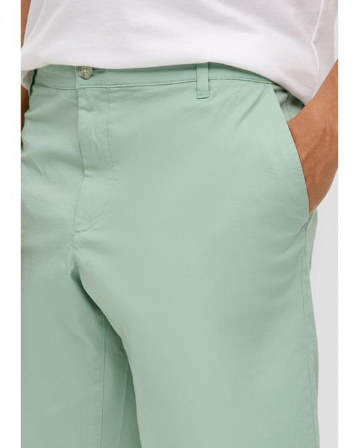 S.oliver Bermuda-Hose aus Baumwoll-Stretch mit Knopfverschluss in Green für Herren