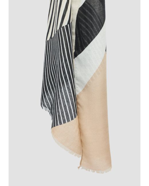 S.oliver Black Feines Tuch aus recyceltem Polyester mit modischem Artwork-Print