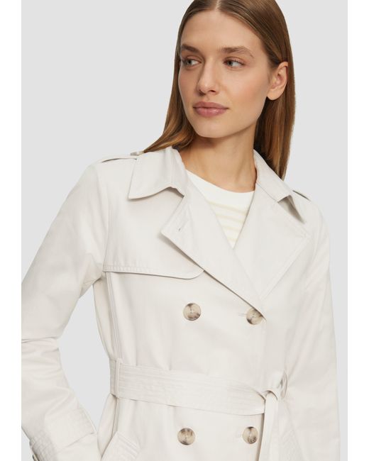 S.oliver Natural Trenchcoat mit Streifen-Futter
