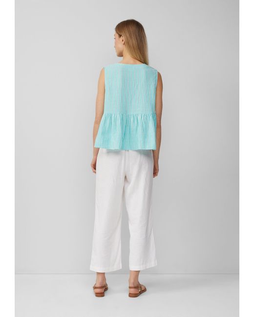 S.oliver Blue Ärmellose Bluse im Relaxed Fit mit Bindedetail