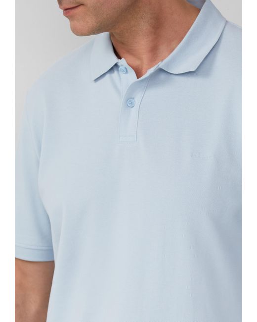 S.oliver Poloshirt aus Baumwollpiqué in Blue für Herren