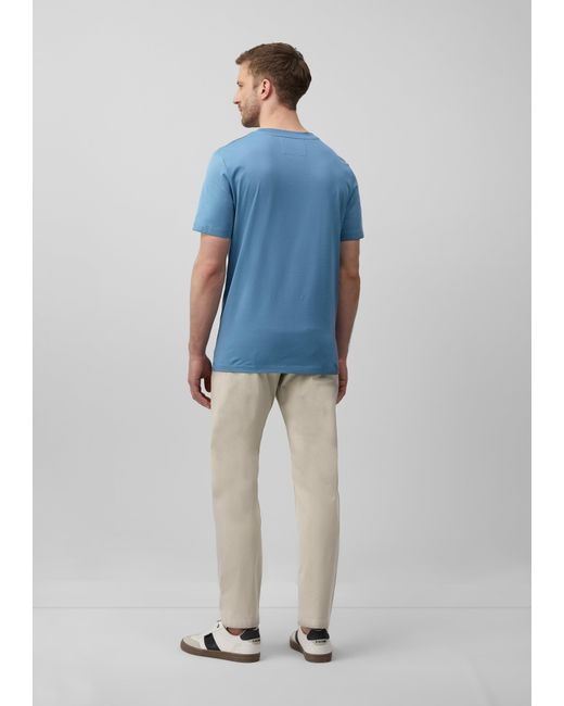 S.oliver T-Shirt aus merzerisierter Baumwolle mit Label-Patch in Blue für Herren