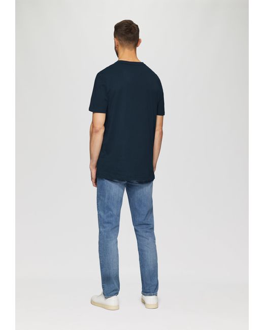 S.oliver Jerseyshirt mit Crew Neck und Frontprint in Blue für Herren