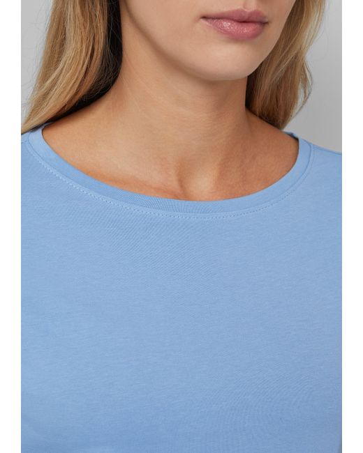 S.oliver Blue T-Shirt aus Baumwolle im Slim Fit