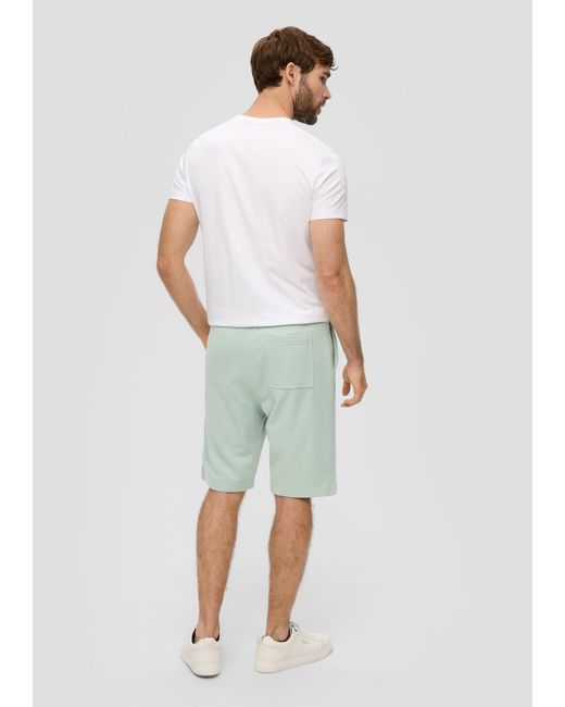 S.oliver Relaxed: Sweat-Shorts mit Elastikbund in White für Herren