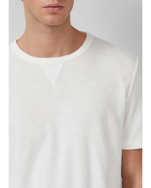 S.oliver T-Shirt aus Heavy Jersey mit Flammgarnstruktur in White für Herren
