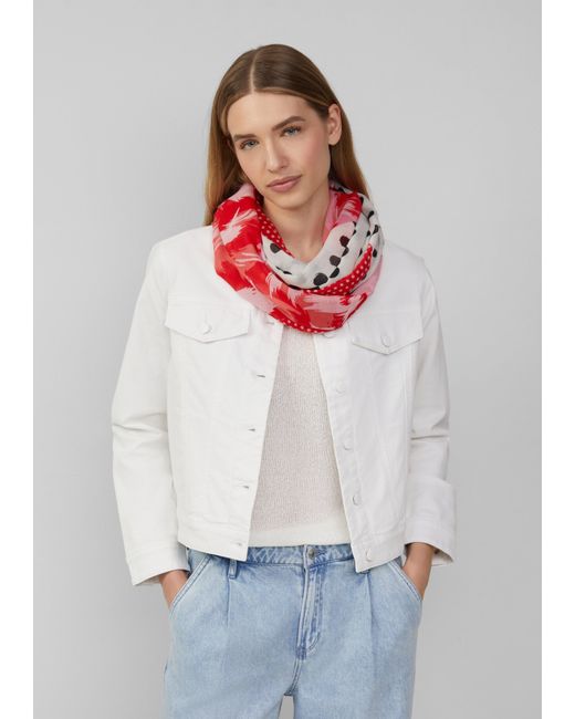 S.oliver Red Gemusterter Snood mit Pünktchen